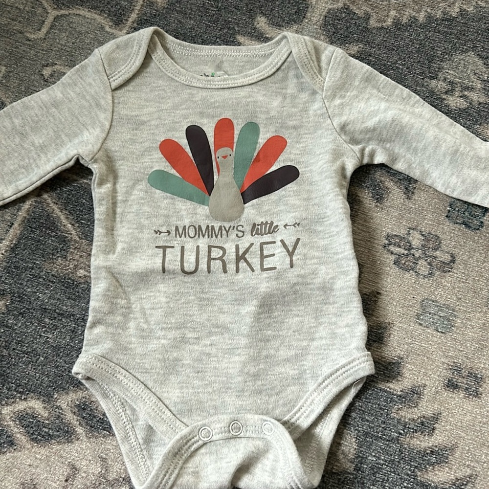 Turkey onesie. EUC. LIKE NEW